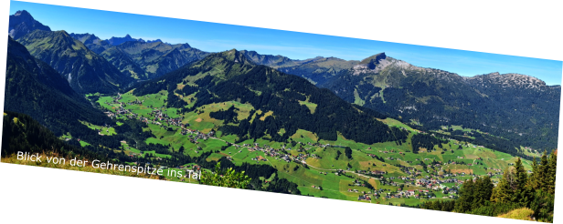 Blick von der Gehrenspitze ins Tal
